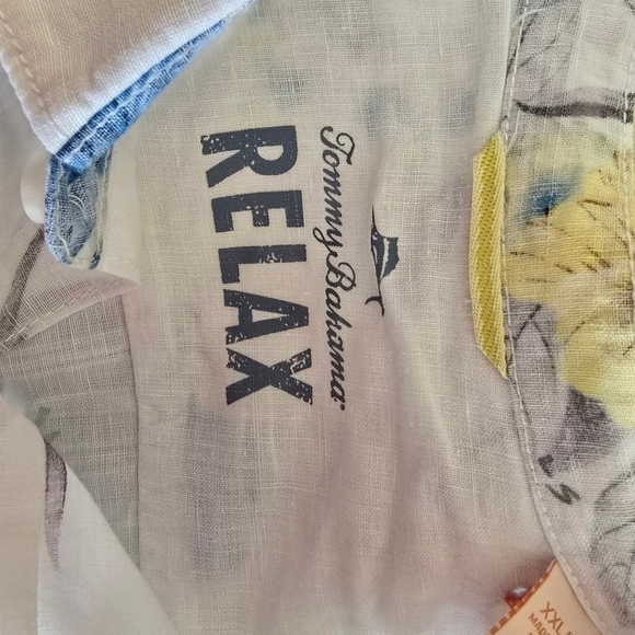 Tommy Bahama White and Yellow Floral Shirt - Picture 4 of 5
